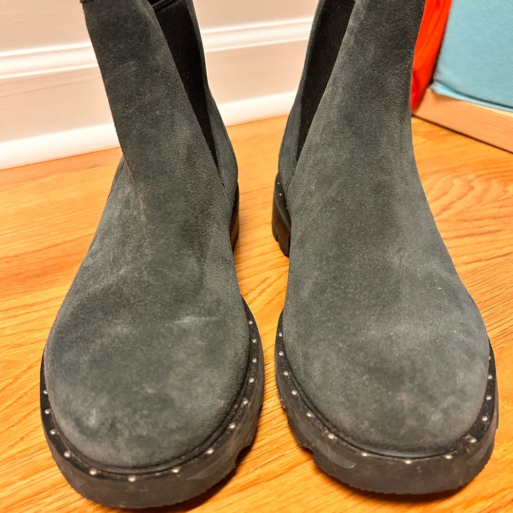 Sorel Charcoal Suede Ankle Booties
